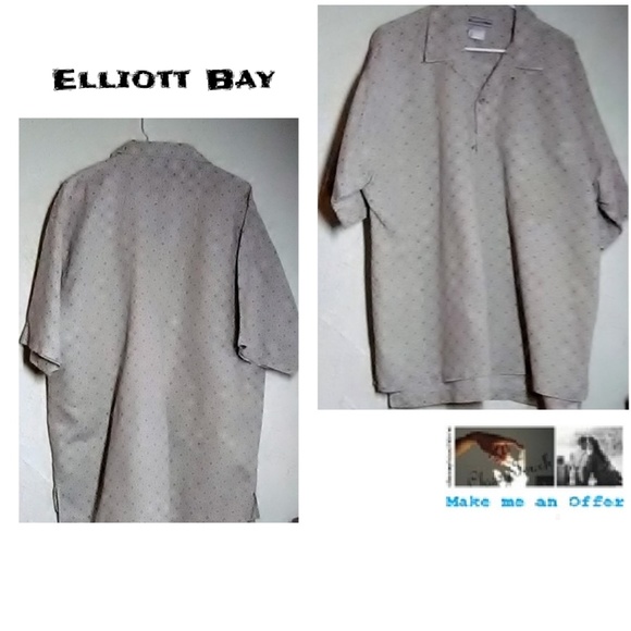 Elliott Bay Men's Beige Print Shirt Size XL - Picture 1 of 4